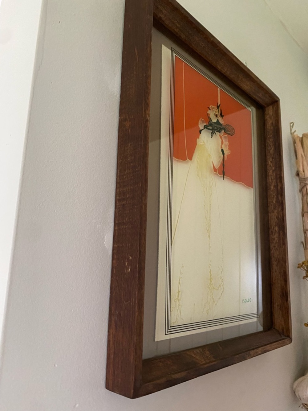 Isolde by Aubrey Beardsley Framed Glass Art - Picture 4 of 5